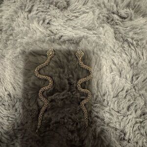 Silver Snake Earrings